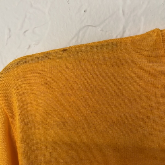 Long sleeve vintage, Reese Stae T-shirt in yellow w/ orange imprint, size large - Picture 4 of 7